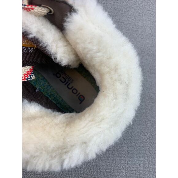 Bionica 8M Tan White Suede Faux Fur Lace Up Winter Hiking Boots - Picture 6 of 7